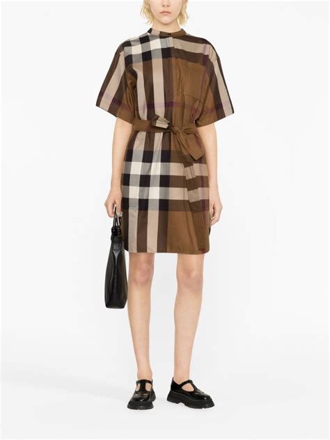 burberry check print dress